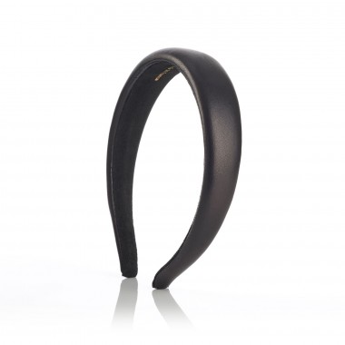 Domed leather hairband JAZZY