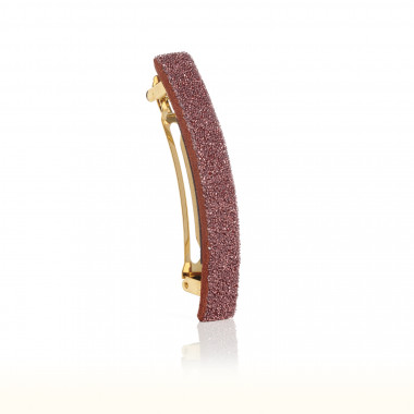 Barrette luxe cristaux brique