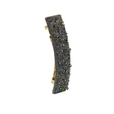 Barrette large cristaux Swarovski® FRAGRANCE kaki