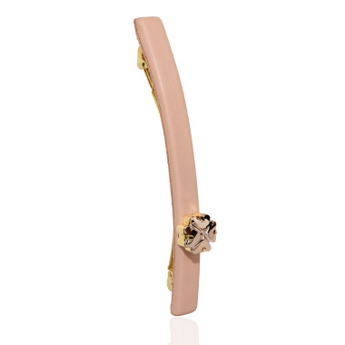Barrette fine cuir &...